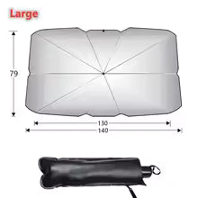 Car Windshield Sun Shade Umbrella | Foldable UV Protection Front Window Sunshade | Heat Insulation Car Sun Protector | Universal Auto Sunshade